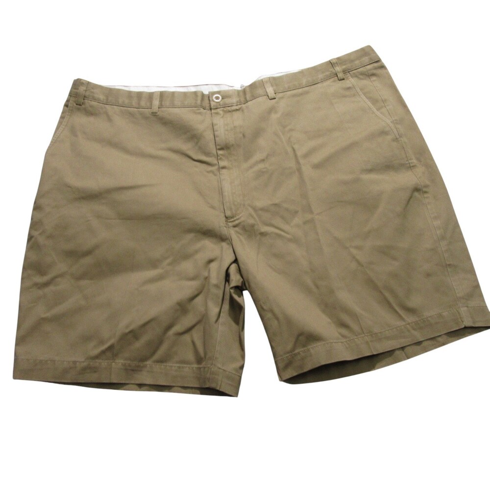 Roundtree Yorke Mens Chino Shorts 50 x 9 Khaki Stretch 100% Cotton Pocket